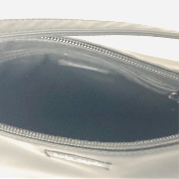 KATE SPADE New York Black Nylon Shoulder Bag Silver Hardware Zip Top Women’s Ha - Picture 9 of 12